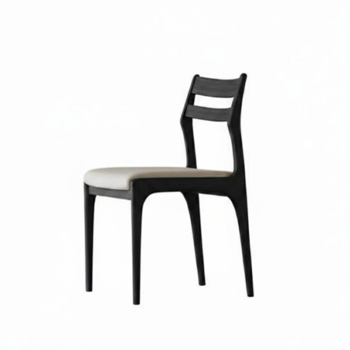 Upholstered Wood Side Chair Nordic design Padded Seat Chair with Curved Backrest Easy Assembly adaptable for Dining Room