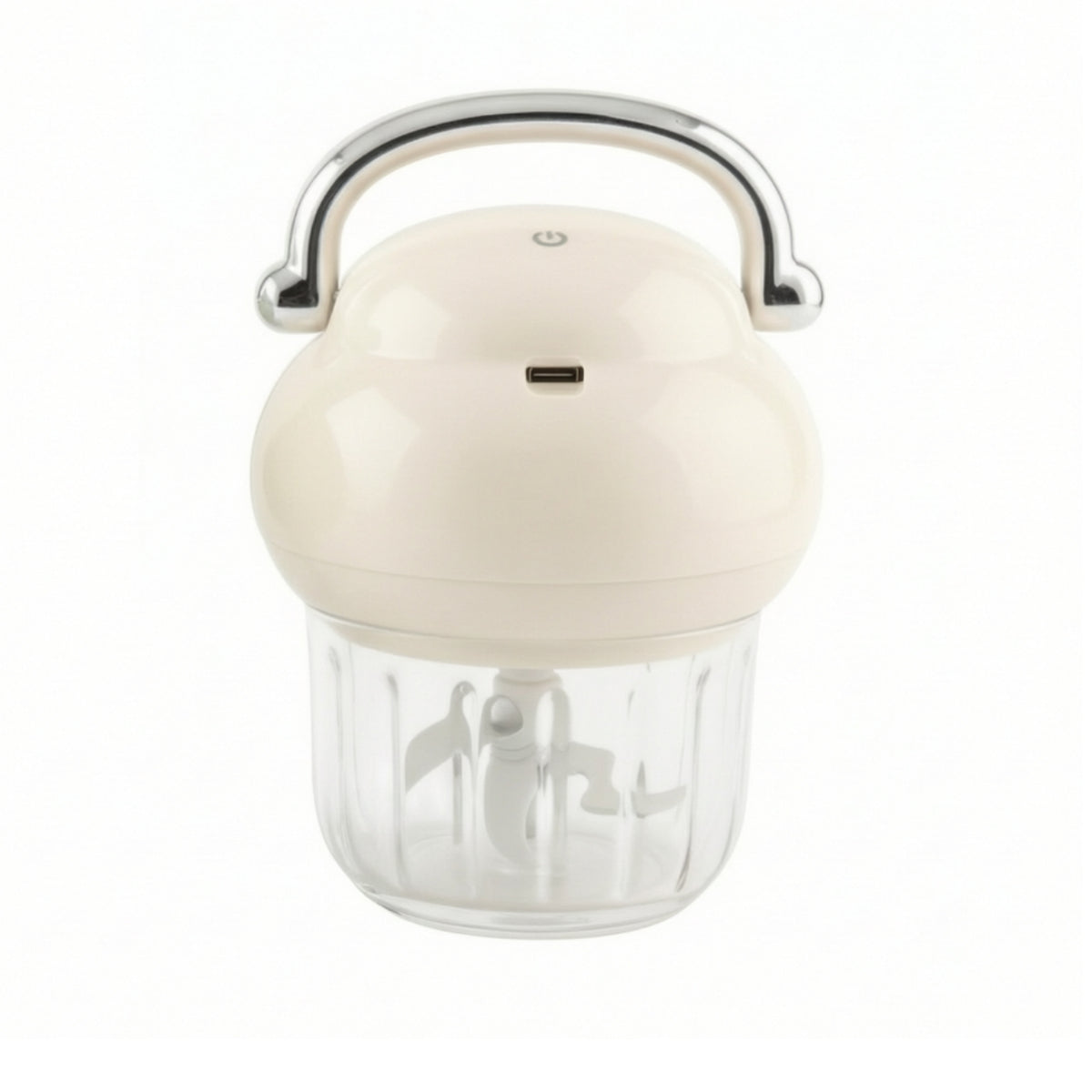 Garlic Chopper with Glass Bowl Reusable Power Electric Food Chopper Portable Small Appliance Blender for Camping
