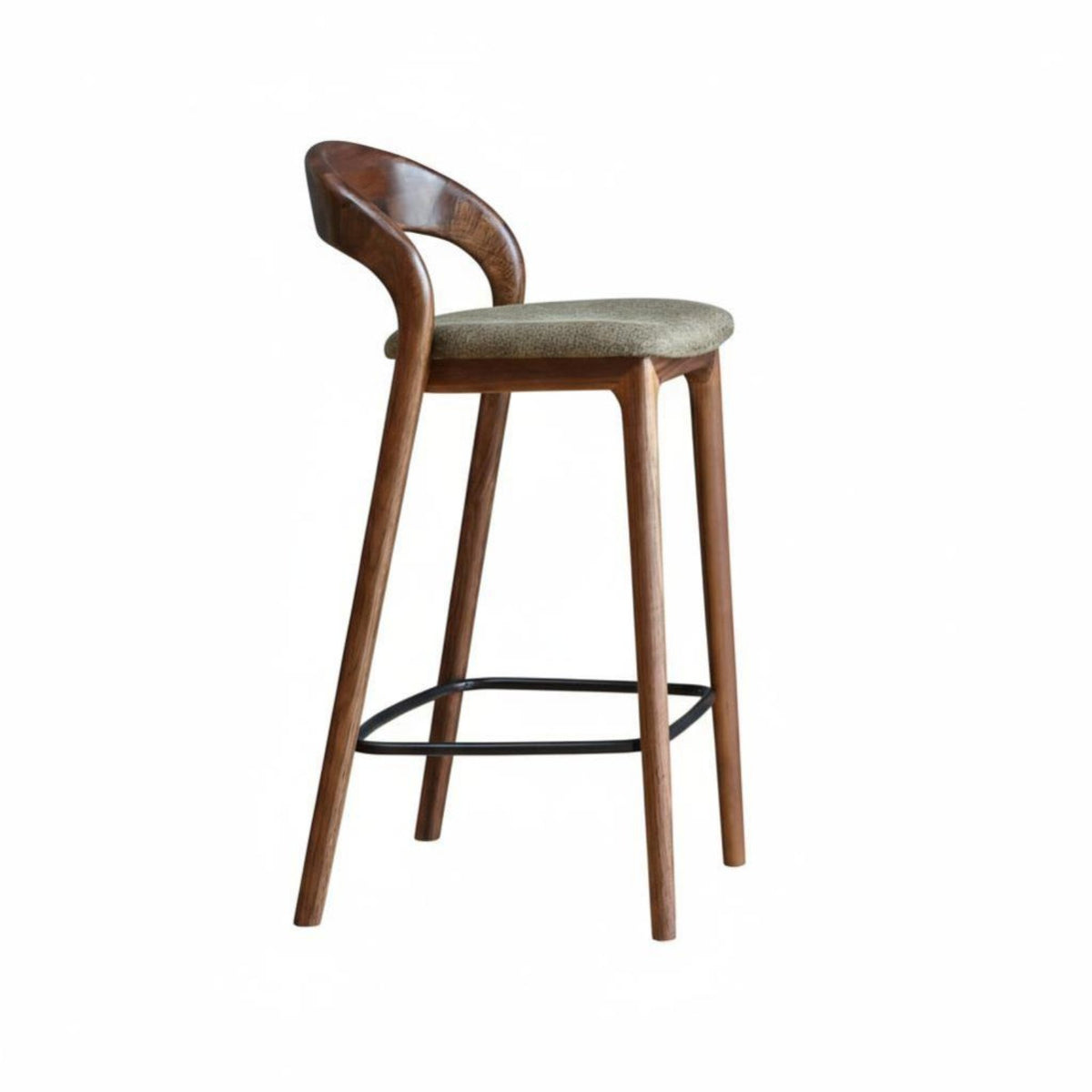 Modern Chinese Design Highrear Counter Stool Minimalist design Bar Chair Elegant Look Seating Furniture Sturdy Frame for Interior Designers, Homeowners, Entertainers, Restaurant, Reception Area, Kitchen Island, Bistro