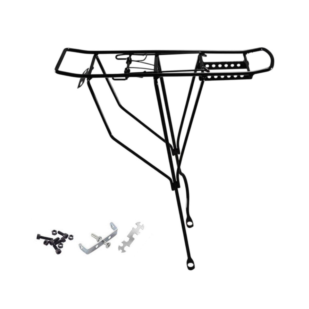 Child Cycle Carrier Rack Adjustable Kids Bike Rear Rack Sturdy Metal