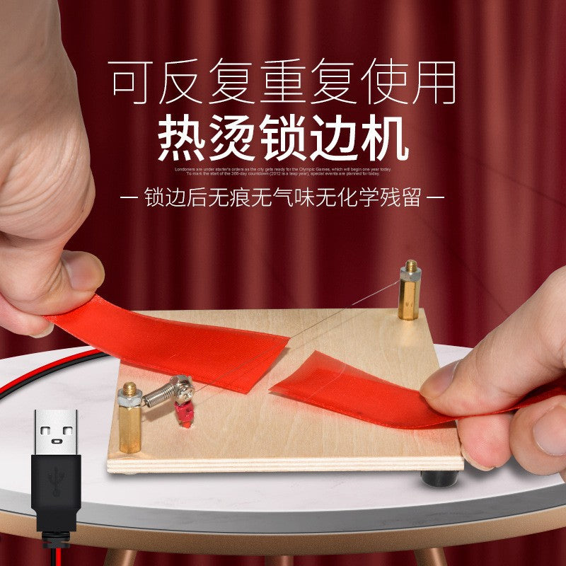Fabric Edge Sealant Liquid with USB Hot Cutter and Silk Thread