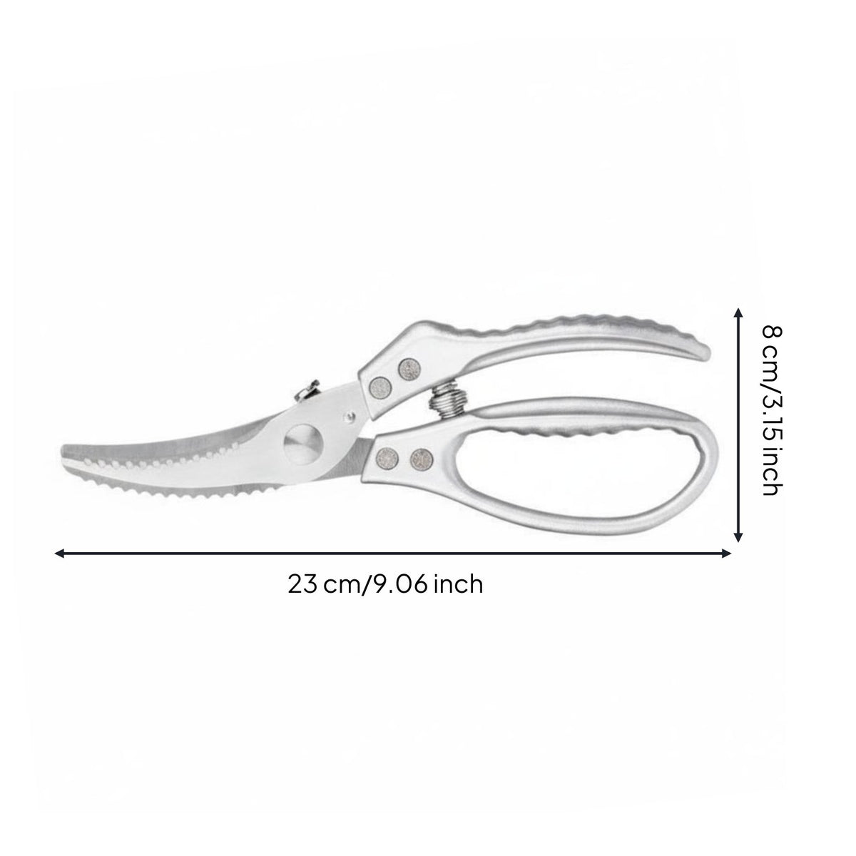 Chicken Bone Scissors Ergonomic Handle Fowl Shears Lock Heavy Duty Kitchen Shears for Home Cooks
