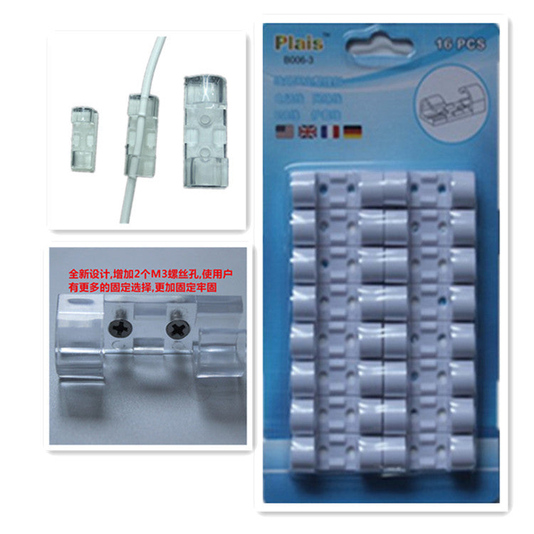 Self-Adhesive Cable Clips for Wire Management, No-Drill Wall Mount Cable Organizer