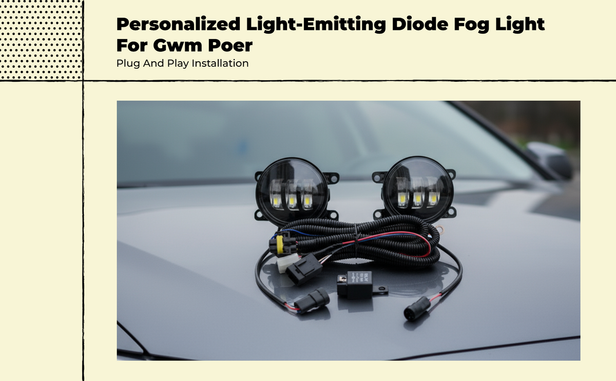 LED fog lights with doubleshine lens