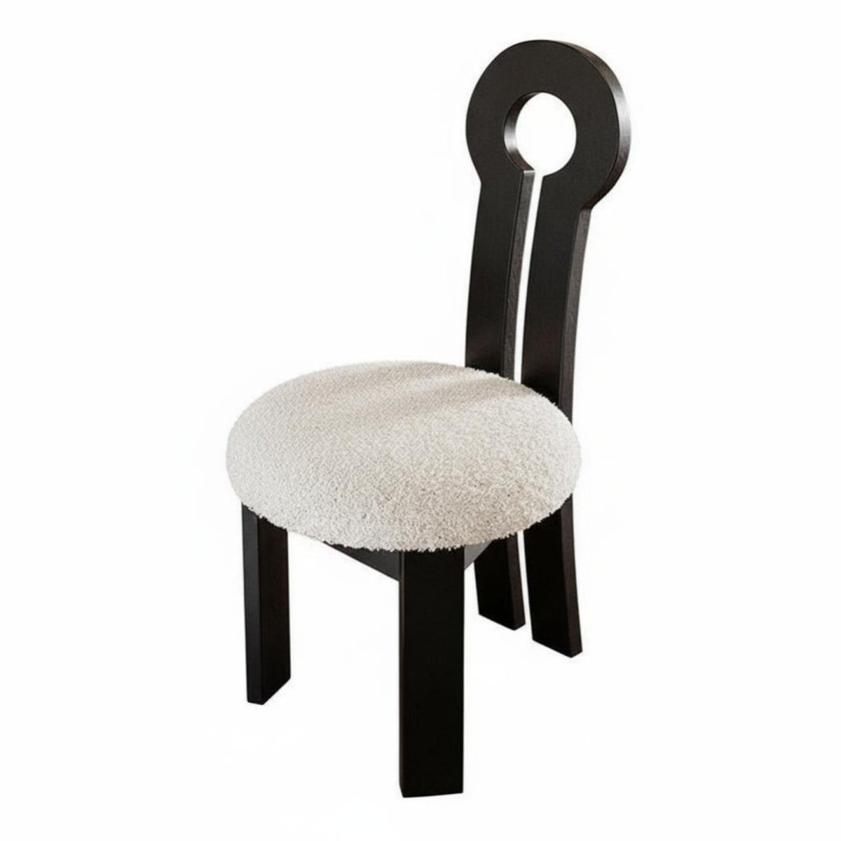 Keyhole spine Chair sturdy Wood Legs Armless Upholstered Chair Vintage Aesthetic Ergonomic spinerest for Interior Decorators