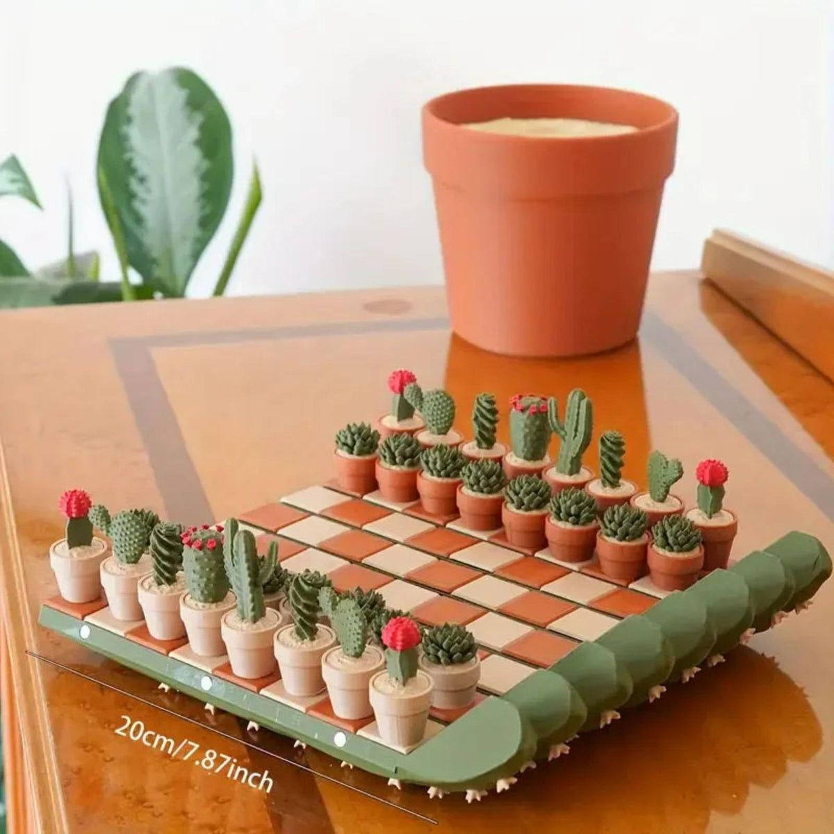CactiChess Roll-Up Cactus Chess Set