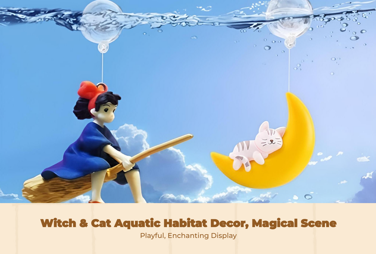 Moon Cat Fairy fish bowl figurine