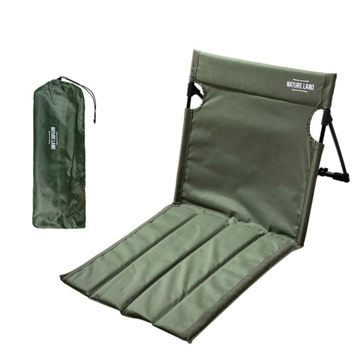 Padded Reclining Camping Chair Lightweight Camping Chair with Carry Bag Compact Cushioned for Campers, Beachgoers, Beach, Park, Festivals