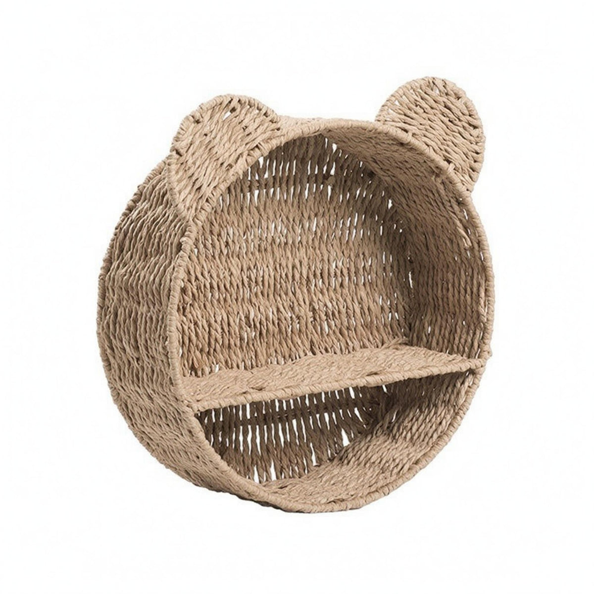 Face Wall Shelf Rattan Wall Mounted Shelf Space Saving Household Organizer