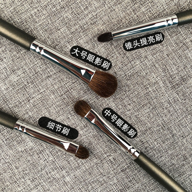 Professional Animal Hair Eyeshadow Brush Set - Goat and Pony Hair Makeup Tools