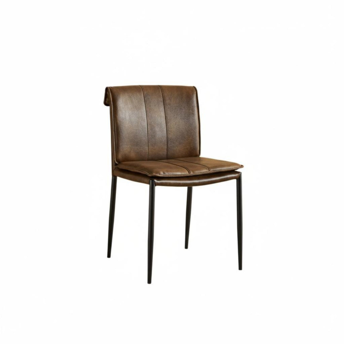 Cushioned Chair with Rear Supportrest Light Luxury Curved Rear Supportrest Dining Chair Italian Aesthetic Modern Design