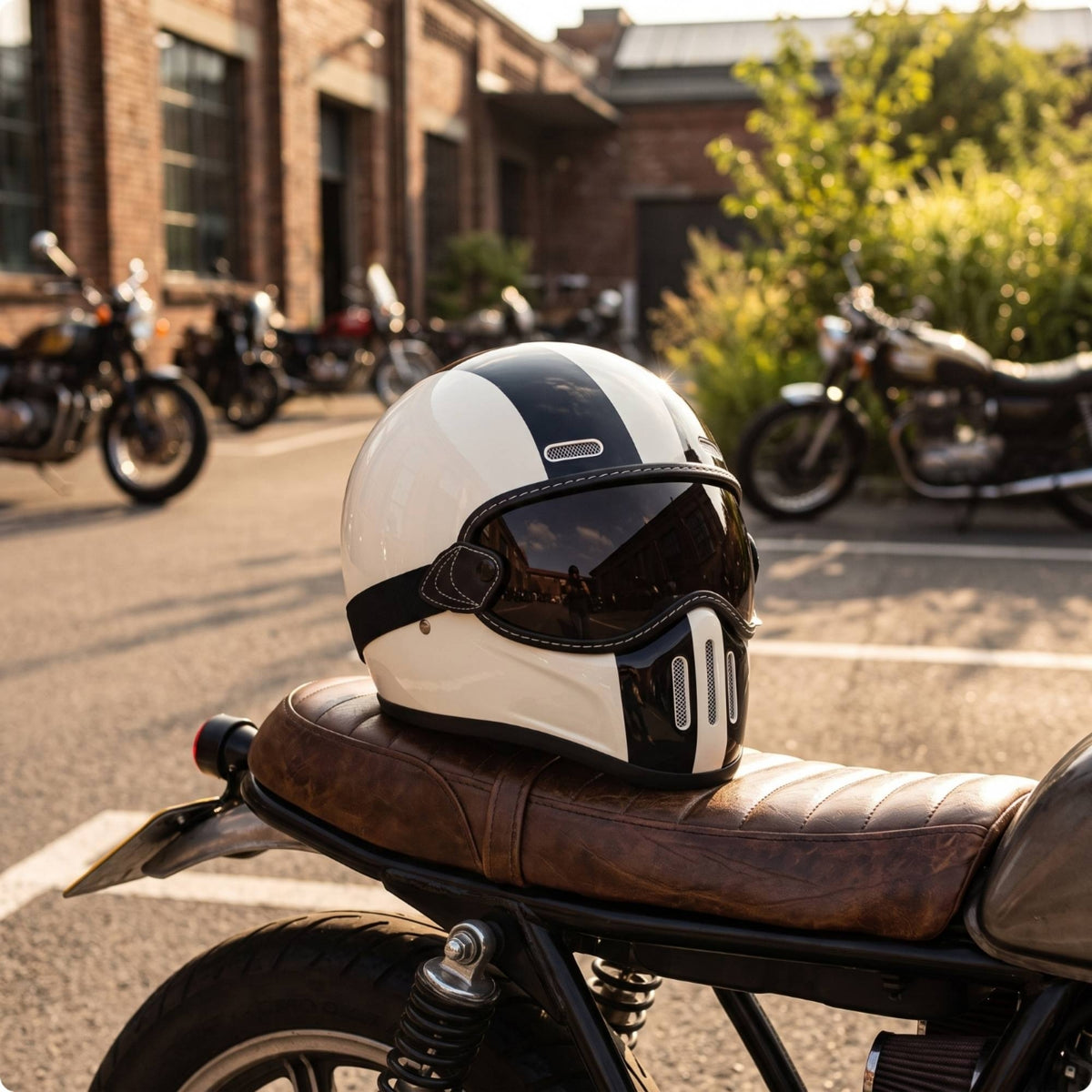 Retro Full Face | Vintage, Low-Profile, Retro, for Road Riding