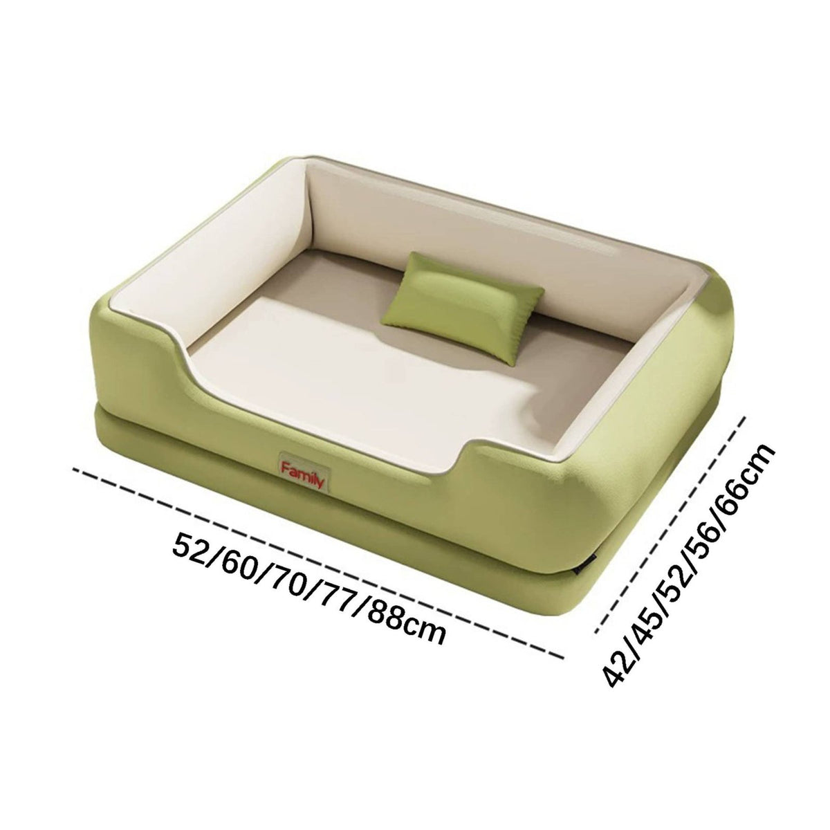 Supportive Dog Bed Tear Resistant Washable Pet Bed Head and Neck Support