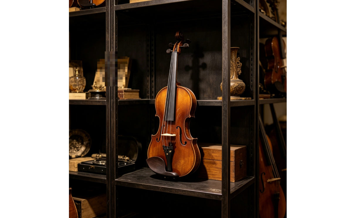 Flamed Maple Back Handmade Solid Wood Violin Complete Outfit 4/4 Full Size Violin Vintage Finish String Instrument for Beginners, Students, Practice, Lessons, Recitals