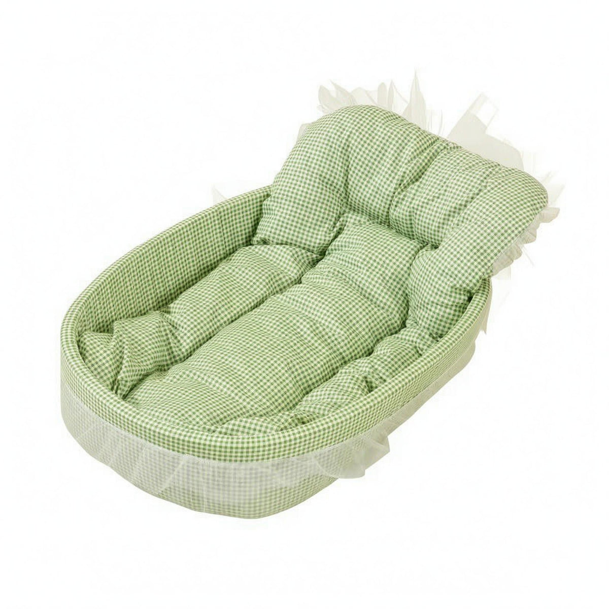 Oval Pet Bed Padded Cushioned Nest Bed Water-Resistant Bottom for Cats