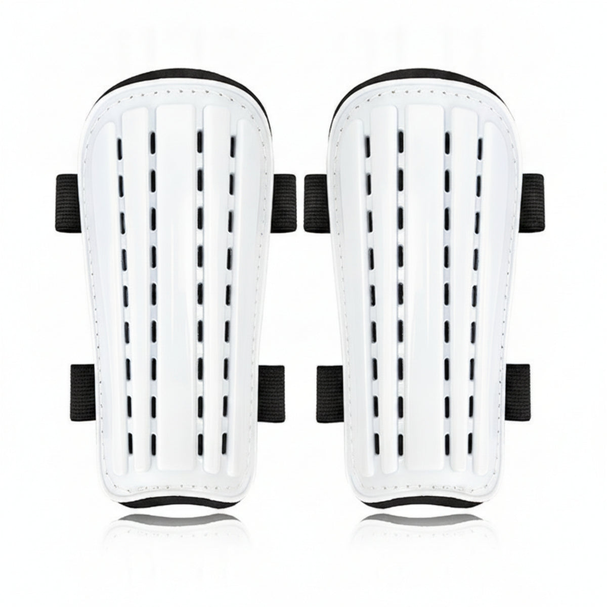 Hard Shell Soccer Shin Guards Ventilated Molded Shin Guards Elastic Straps Leg Protection Contoured for Football