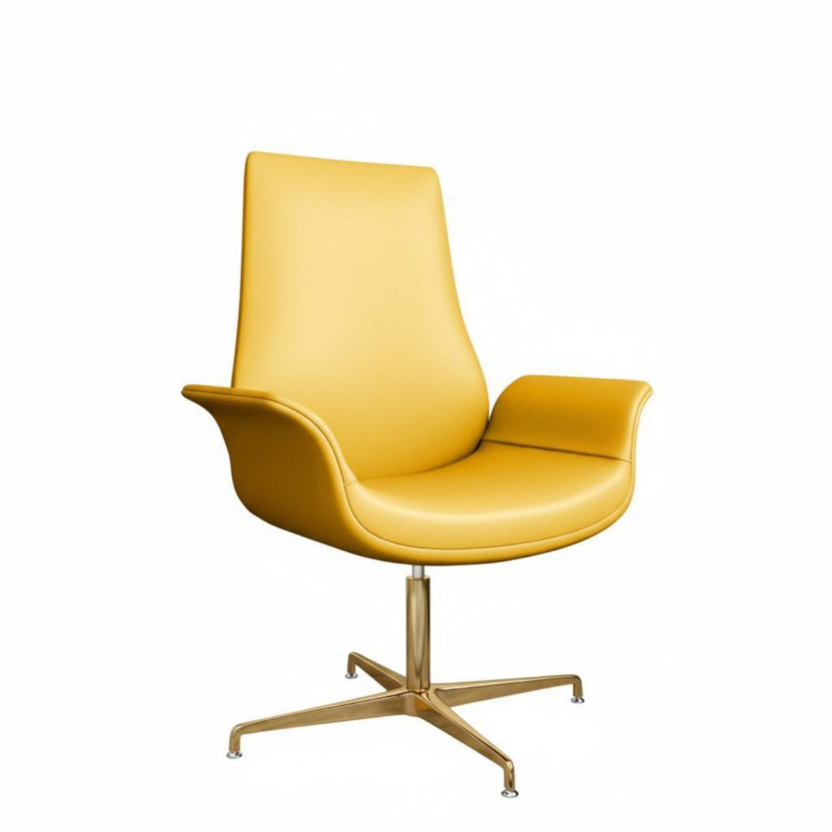 Upholstered Rotating Armchair Luxury & Design Workplace Seating High Spinerest Height Adjustable for Executives, Teenagers