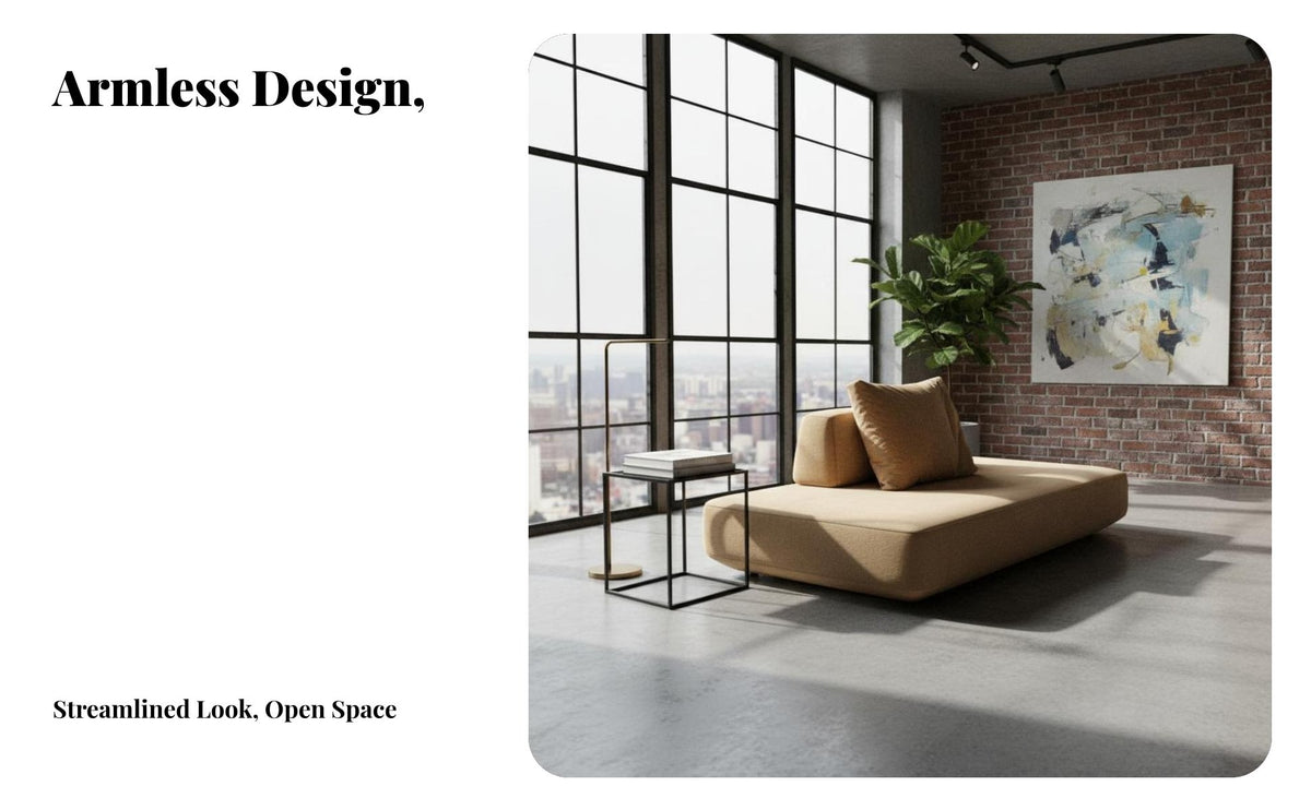 Versatile Combination Sofa with Movable Backrests Double-Sided Island Design configurable Seating Armless Sectional Couch Modern Minimalist for Apartment Dwellers, Homeowners, Interior Designers, Lounge Area, Large Space, Office