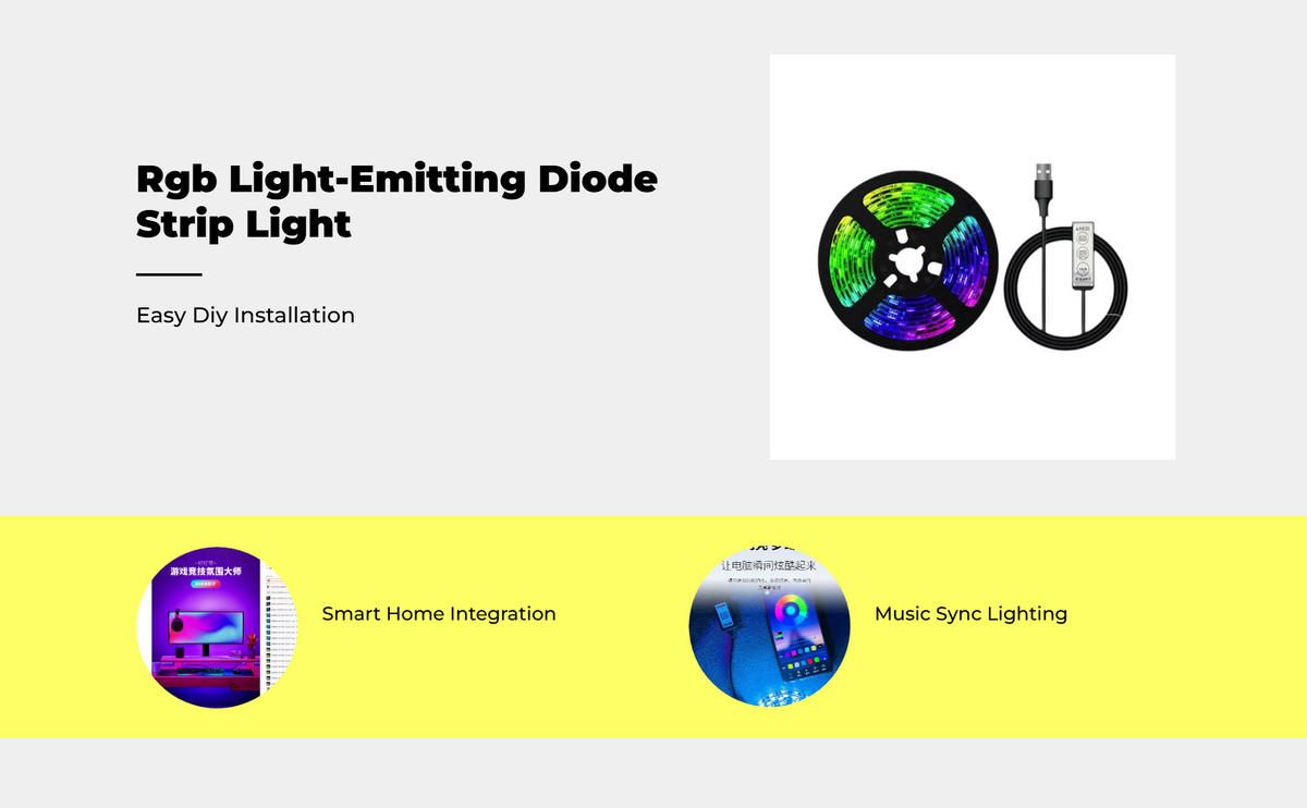 RGB LED strip with app music sync