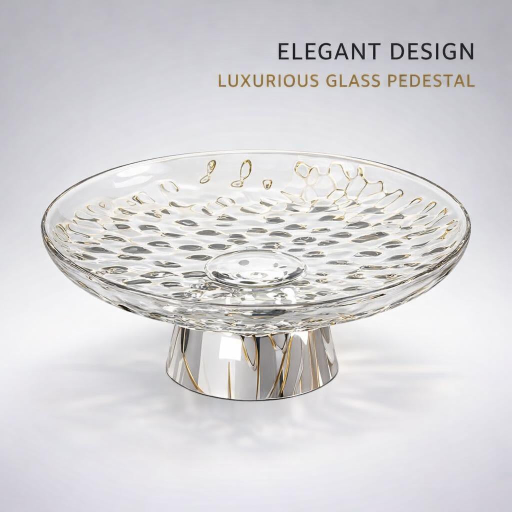 Fruit Bowl Pedestal Bowls with Lid, Decorative Bowl for Kitchen Counter, Snacks Fruit Basket Bowl, Display Stand for Desserts and Candy