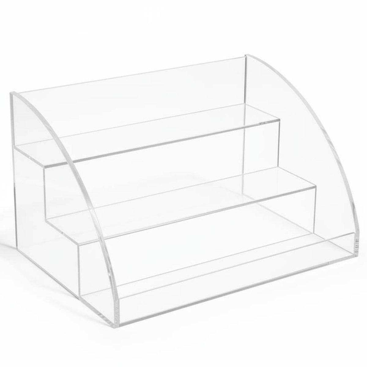 Stair-Step Display Riser Space-Saving Tiered Shelf Multi-Purpose for Homeowners