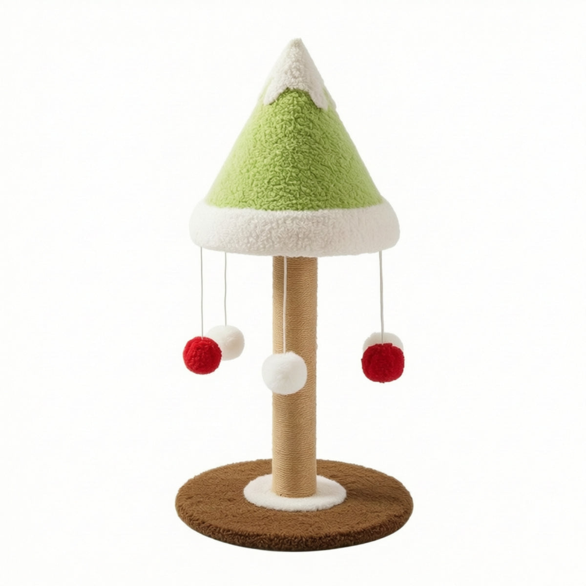Cat Scratching Column with Toys Comfortable Cat Scratcher with Sisal Post Stable Feline Furniture for Small Apartments