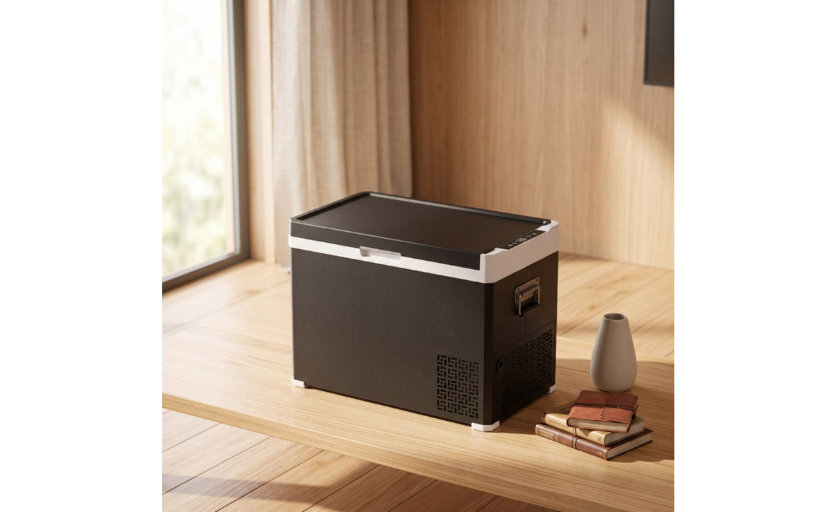 Fast Cooling Car Refrigerator Compact Compressor Fridge Two-wayVoltage Car Fridge Low Power Consumption for Campers, Rv