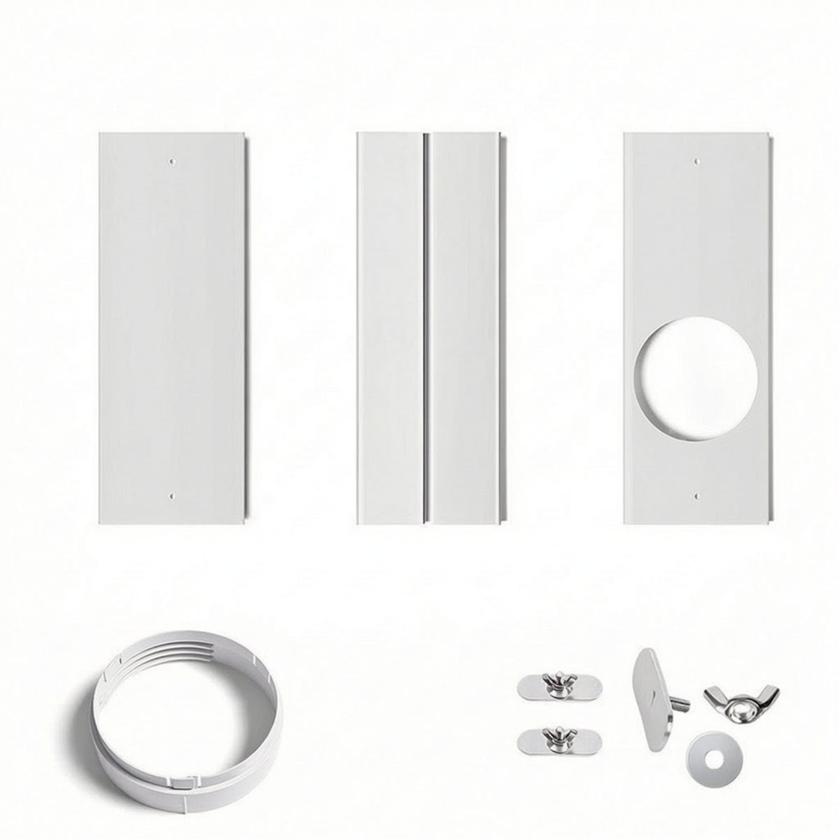 Adjustable Portable Air Conditioning Window Kit Easy to Install Air Conditioning Window Slide Plate Airtight Exhaust Baffle Long-Lasting for Renters, Living Room, Bedroom