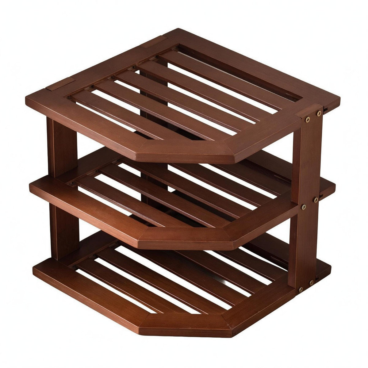 Countertop Display Rack Multi-Functional Tiered Wooden Shelf Rustic