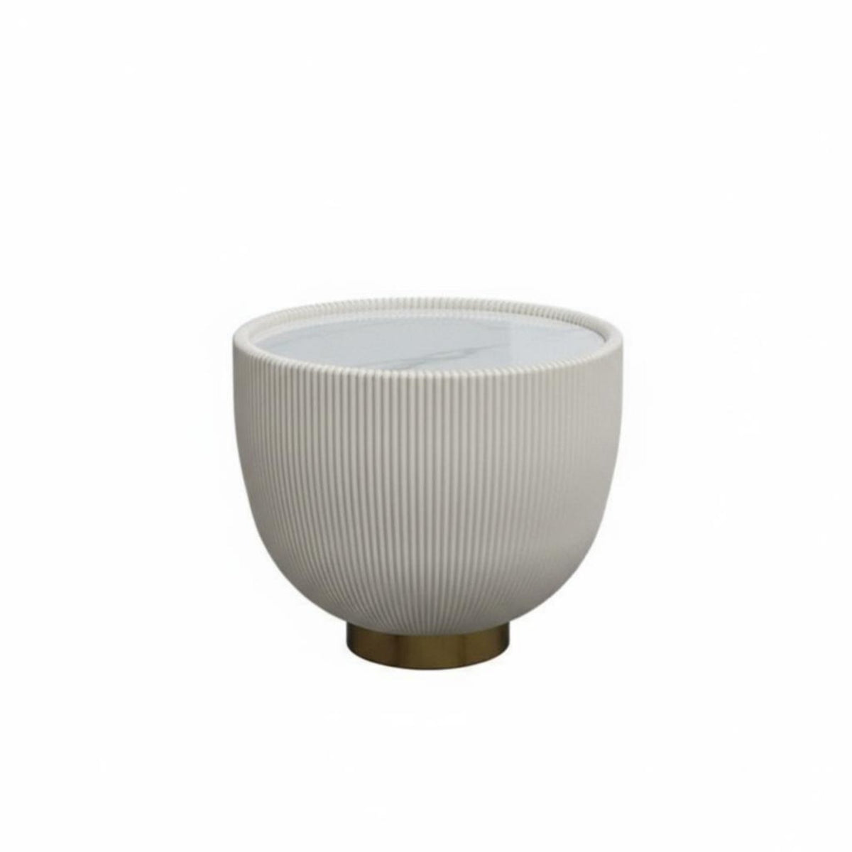 2 Pieces Fluted Drum Coffee Table Set Modern Minimalist Design Fluted Stack Ing Table Pair Sintered St a Top Wear-Resistant