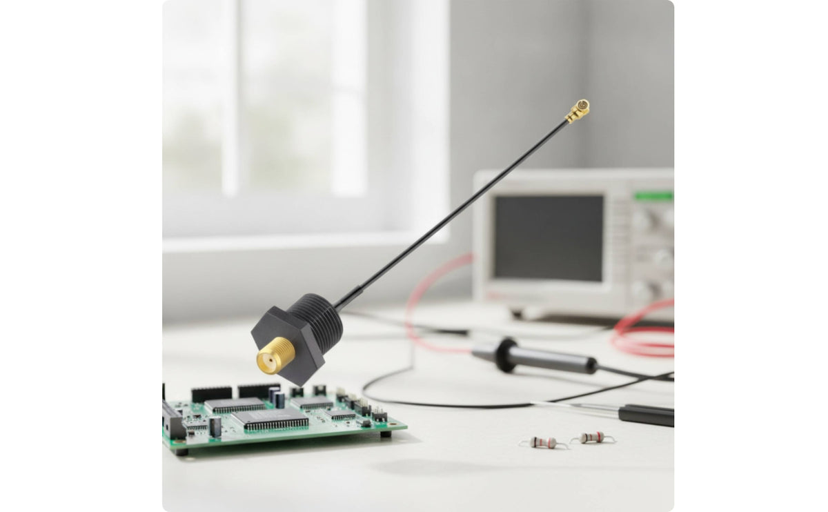 Antenna Connection Extension Wire Waterproof RF Adapter Cable with Internal Board Connector Connector Panel-Mount Connector Converter Extension