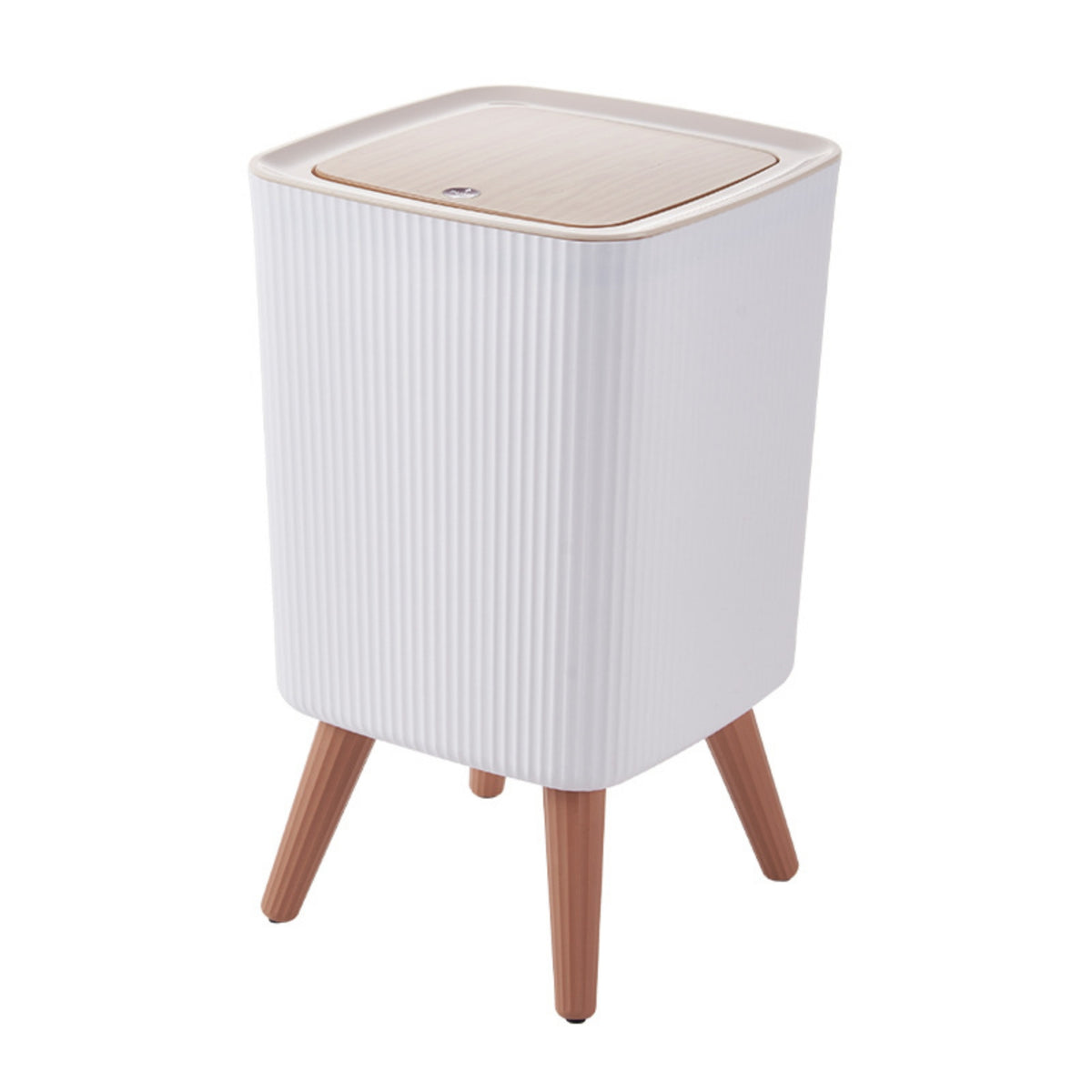 Trash Bin with Legs Small Garbage Can with Lid Sleek for Office