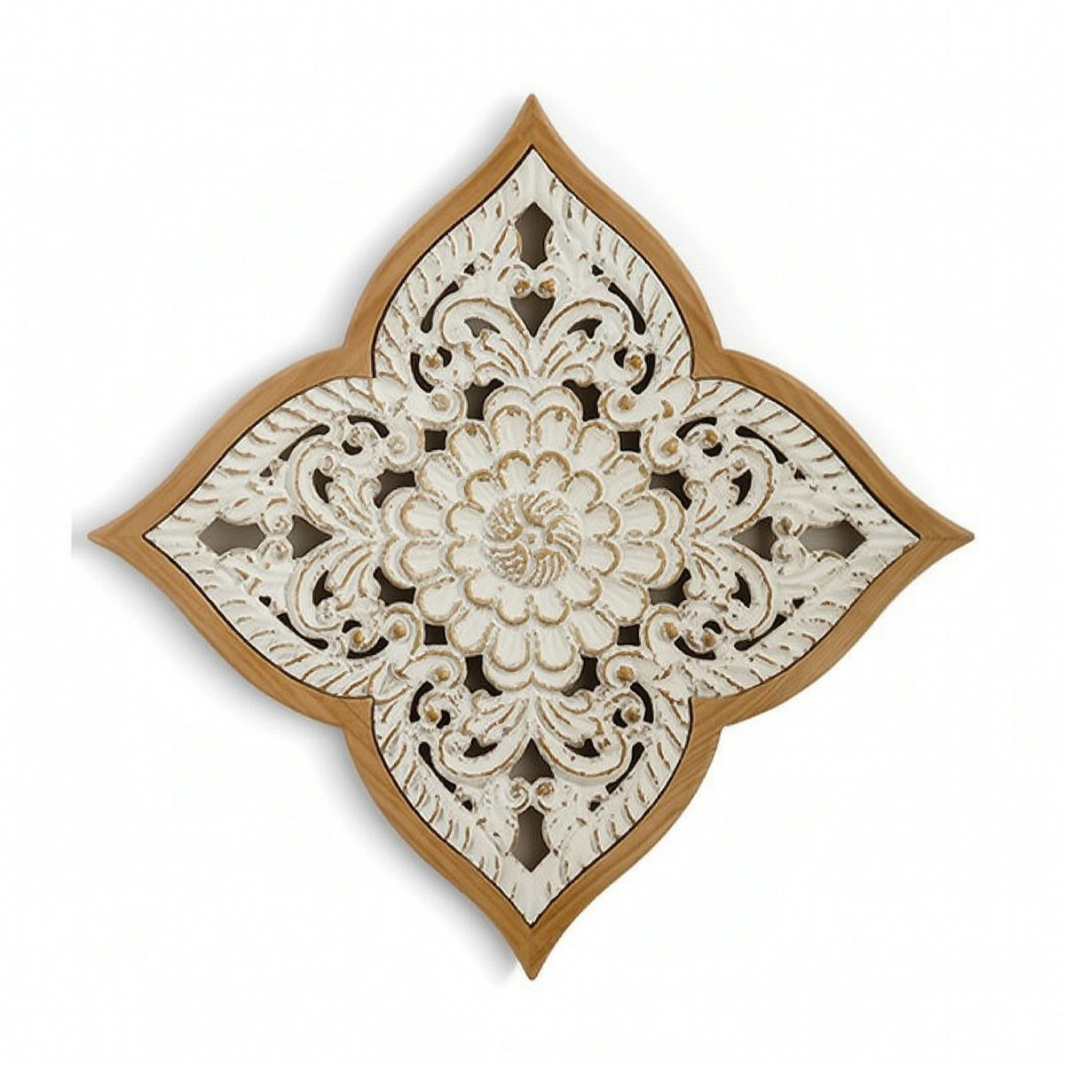 Carved Wood Wall Art Floral Carved Wall Art Decorative for Hallway