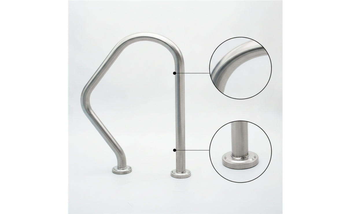 Floor-Mounted Pool Ladder Handrail Heavy Duty Pool Handrail Long-Lasting Safety Grab Bar Stable for Backyard Pools