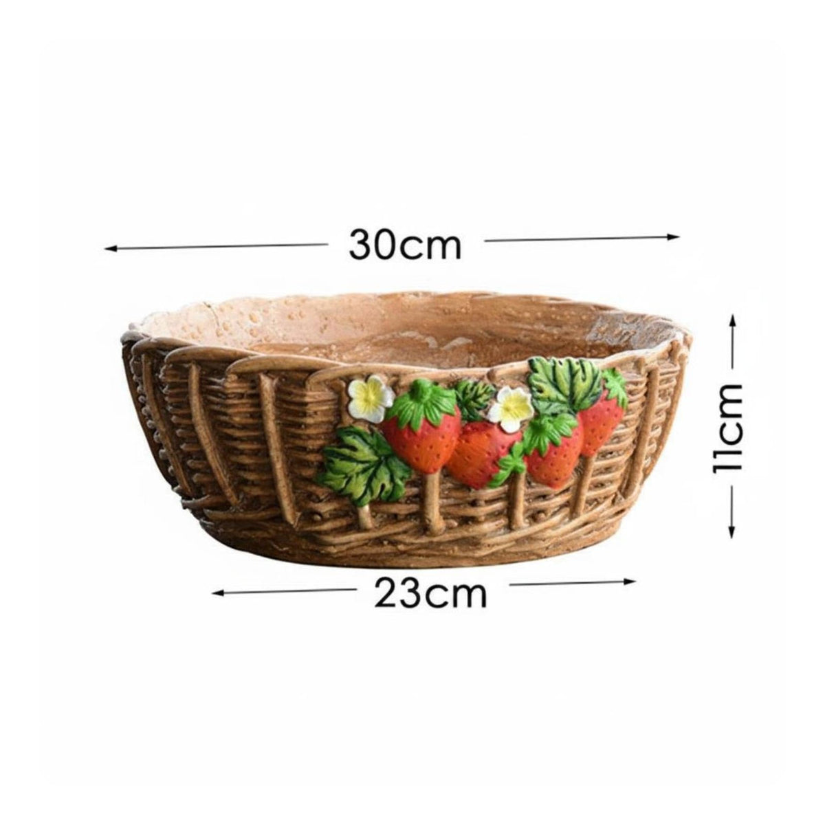 Artificial Vine Basket Lifelike Woven Flower Basket Creative Design for Patio