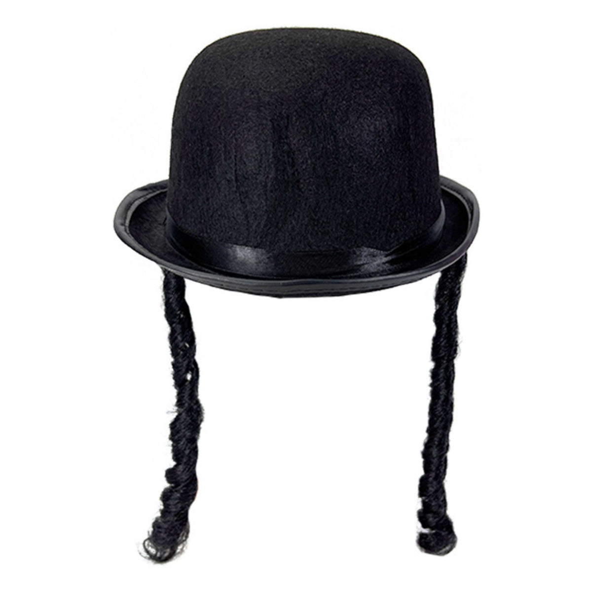 Bowler Hat with Braids for All Genders Costume Bowler Hat Classic for Adults
