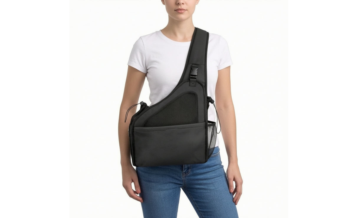Pet Carrier Crossbody Bag Hands Pet Carrier Shoulder Bag Breathable for Small Dogs, Puppies, Walks, Travel