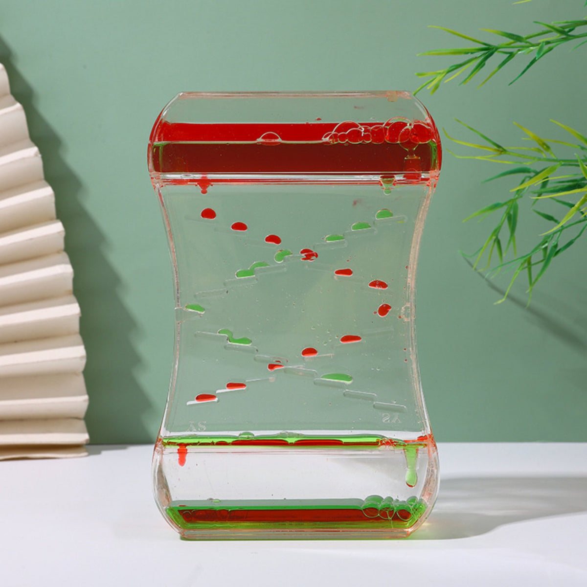 Stress Relief Oil Drop Hourglass Soothing and Relaxing Liquid Motion Hourglass Creative Design for Students, Kids, Study Room, Bedroom, Home
