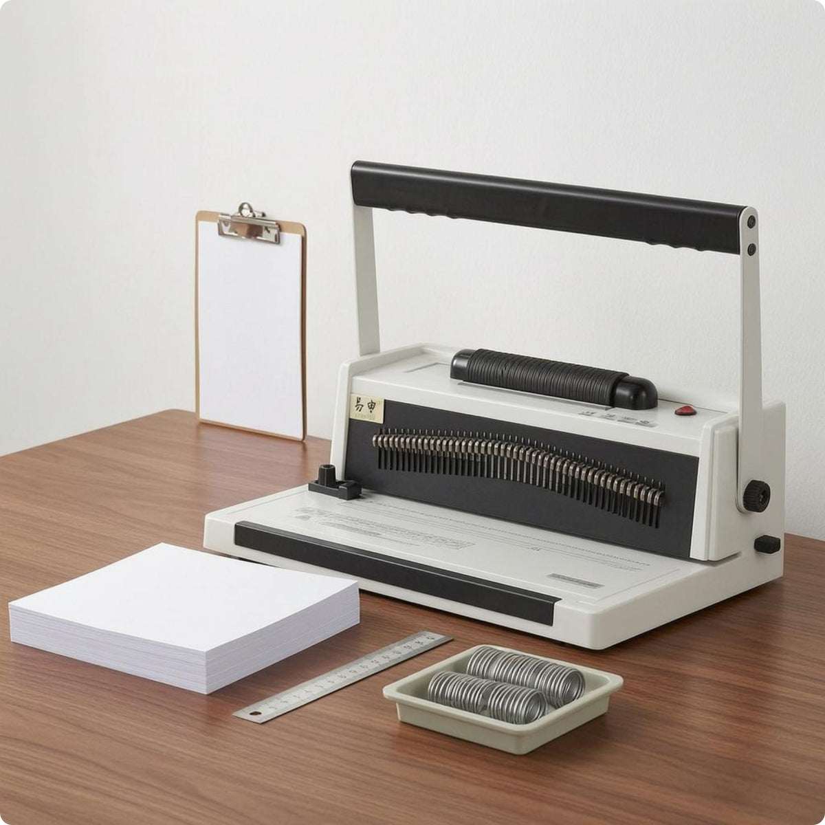 46-Hole Coil Binding Machine Top Handle Electric Coil Binder Beginner Friendly