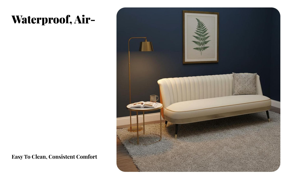 Nordic Design Tufted Settee Light Luxury Design Channel-Tufted Settee Minimalist Aesthetic Sofa High-Resilience Cushion for Apartment Dwellers, Young Adults, Business Owners, Clothing Shop, Bedroom, Office, Coffee Shop