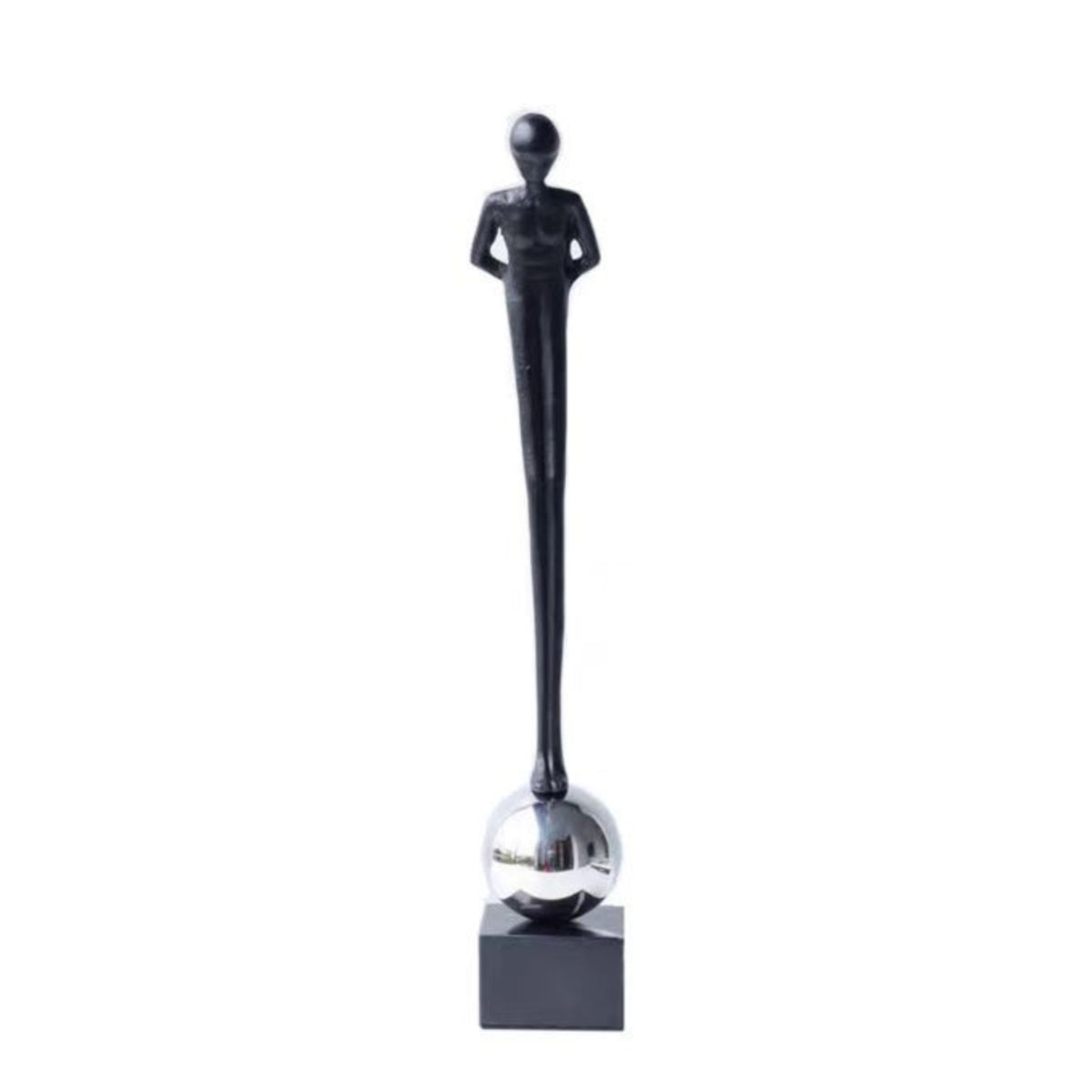 Abstract Human Figurine Tall Desktop Ornament Reflective for TV Cabinet