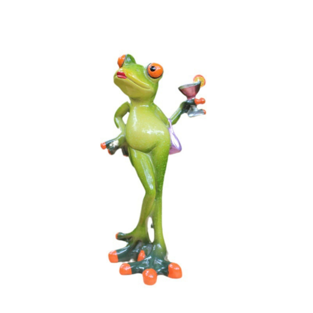 Frog Figurine with Handbag Adorable Frog Figurine Decorative for Desk