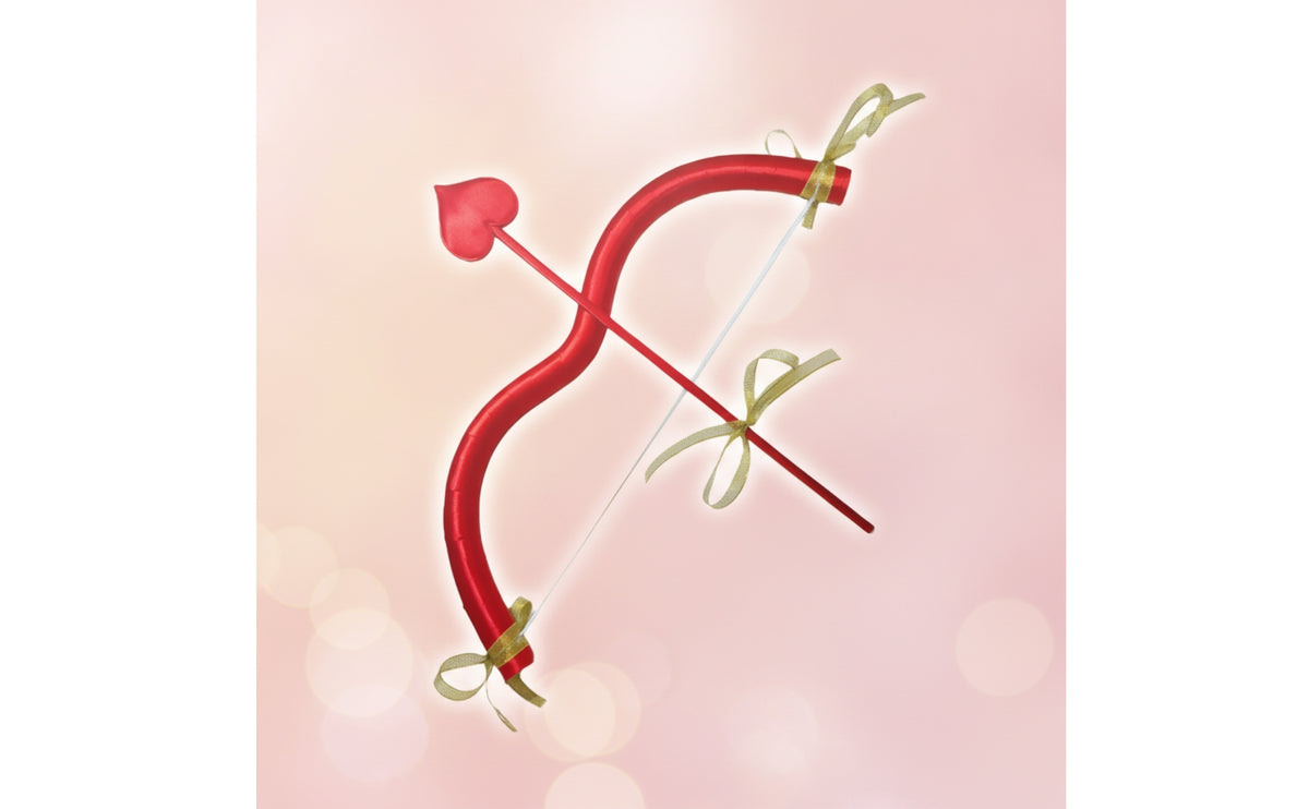 Feathered Cupid Costume Set with Wings Heart-Shaped Cupid Wings and Bow Kit Lightweight Decorative for Cosplayers, Partygoers, Valentine's Day, Halloween, Photo Shoots
