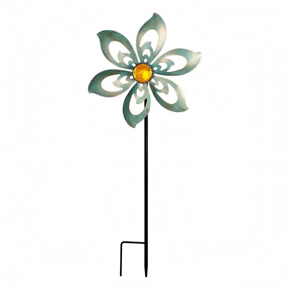 Flower Wind Faceted Center Outdoor Decor Easy to Assemble for Lawn