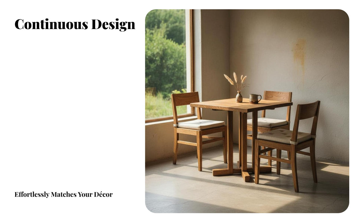 Wabi-Sabi Design Square Pedestal Table Retro Design Pedestal Table Stable Construction Indoor Furniture Sturdy Base for Interior Designers, Apartment Dwellers, Homestay, Coffee Shop, Cafe, Restaurant