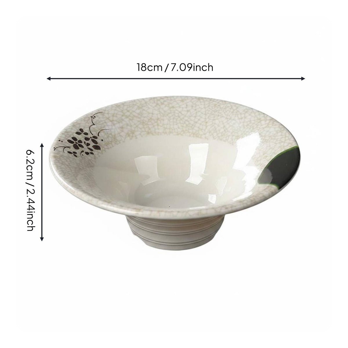 Melamine Dessert Bowl Crackle Glaze Shaved Dessert Bowl Food Grade Tableware for Restaurants, Kitchen