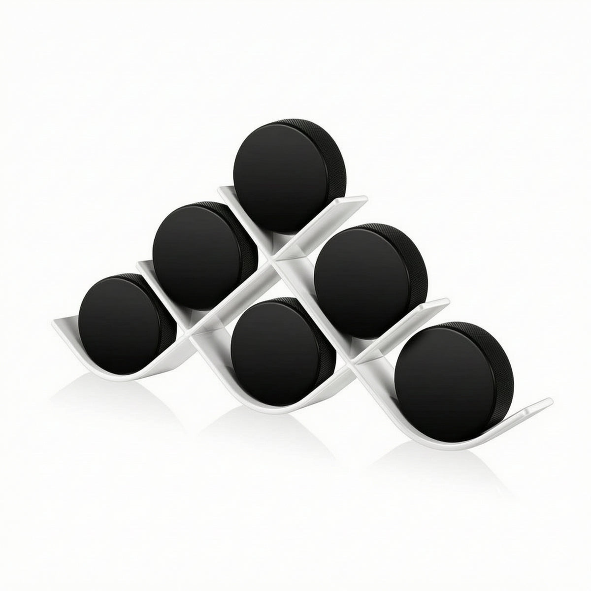 Hockey Puck Display Case with Acrylic Cradle Premium Acrylic Stand with Curved Cradle Puck Display Stand Interlocking