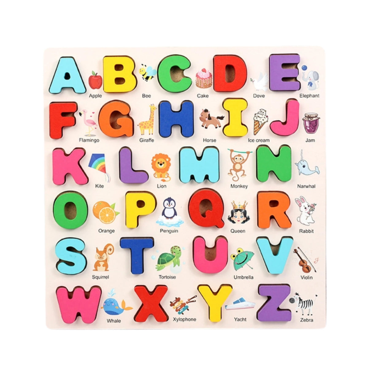 Early-Learning Inset Puzzle Educational Wooden Puzzle Board Smooth Toy Colorful for Toddlers, Preschoolers, Home, Preschool