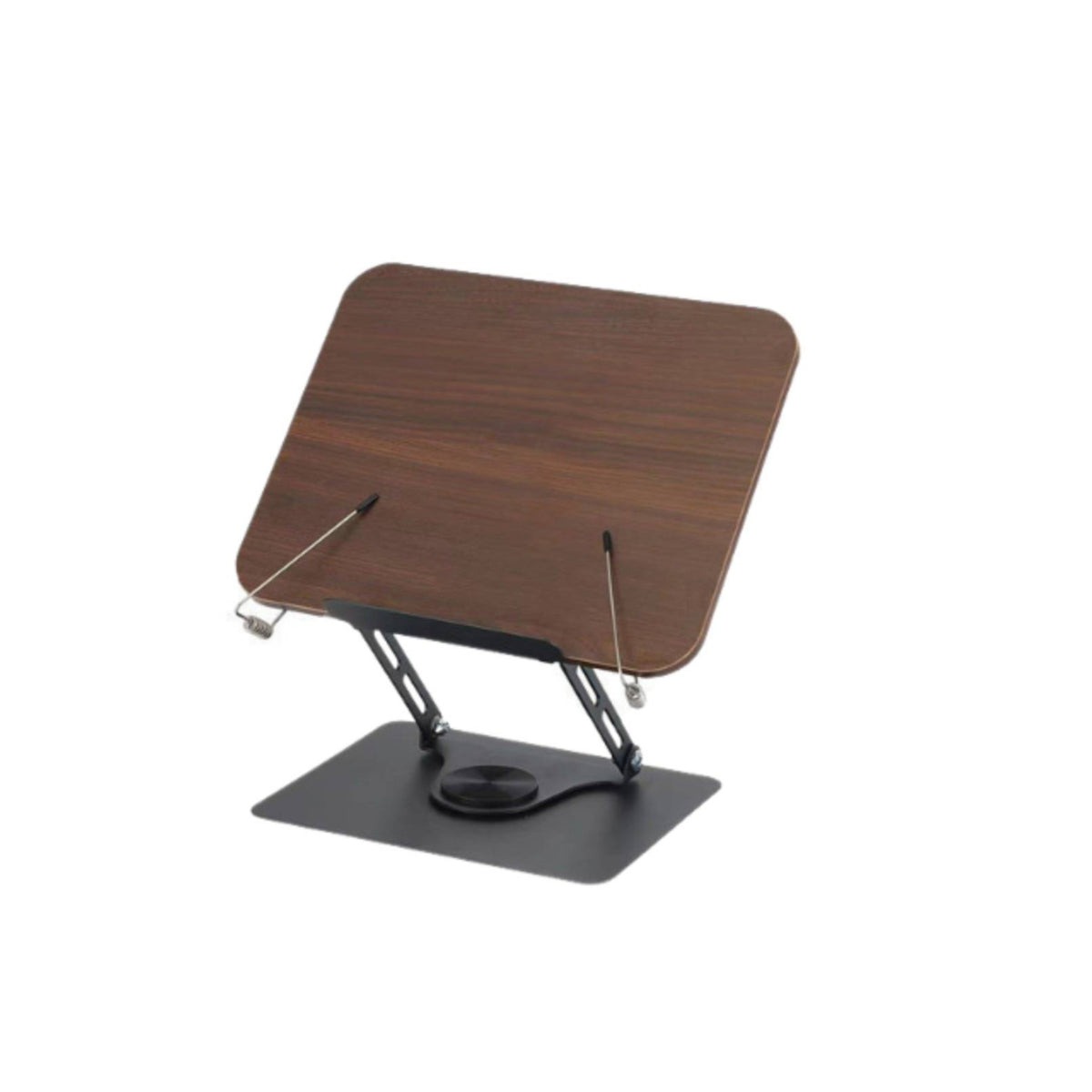 Desktop Book Stand with Wooden Board Sturdy Adjustable Book Stand with Page Clips Multi-Functional Holder for Students, Dorm Room