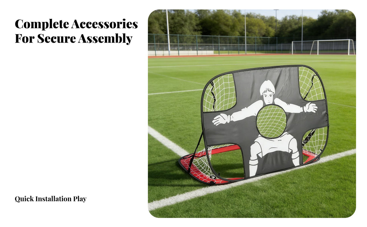 Foldable Soccer Net Indoor Outdoor Use Easy Assembly Foldable Training Net for Children Beginners Backyard Park